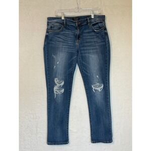 Judy Blue Distressed Boyfriend Fit Jeans Medium Wash Size 13/31 JB8284MD